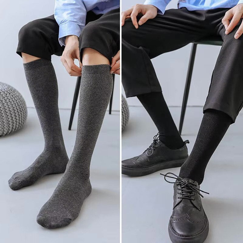 Men’s Knee-High Cotton Socks