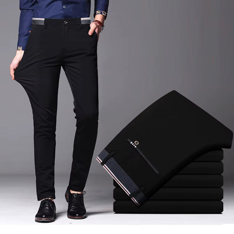 Men'S Summer Fashion Business Casual Long Pants Suit Pant