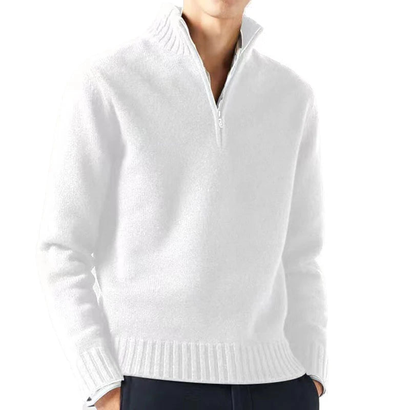 Men’s Half-Zip Knit Sweater – Casual & Warm Pullover