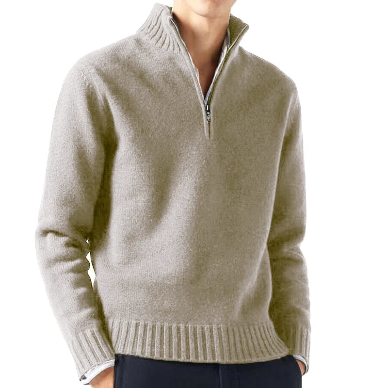 Men’s Half-Zip Knit Sweater – Casual & Warm Pullover