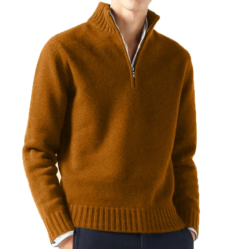 Men’s Half-Zip Knit Sweater – Casual & Warm Pullover