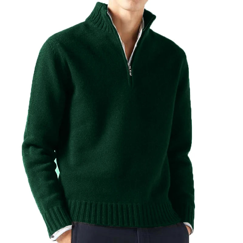 Men’s Half-Zip Knit Sweater – Casual & Warm Pullover