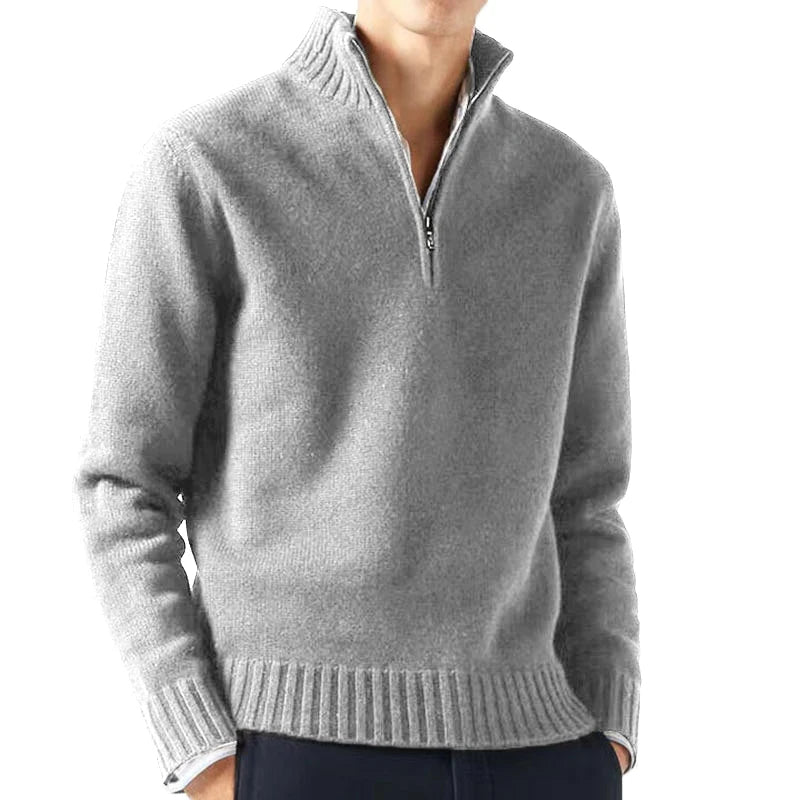 Men’s Half-Zip Knit Sweater – Casual & Warm Pullover