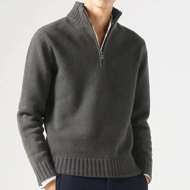 Men’s Half-Zip Knit Sweater – Casual & Warm Pullover