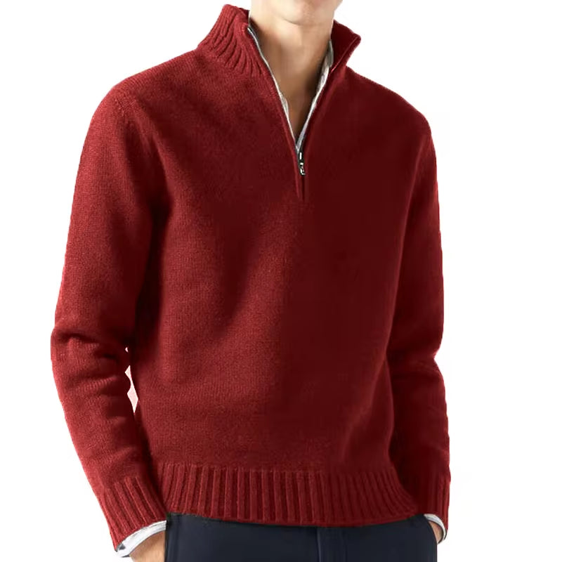 Men’s Half-Zip Knit Sweater – Casual & Warm Pullover