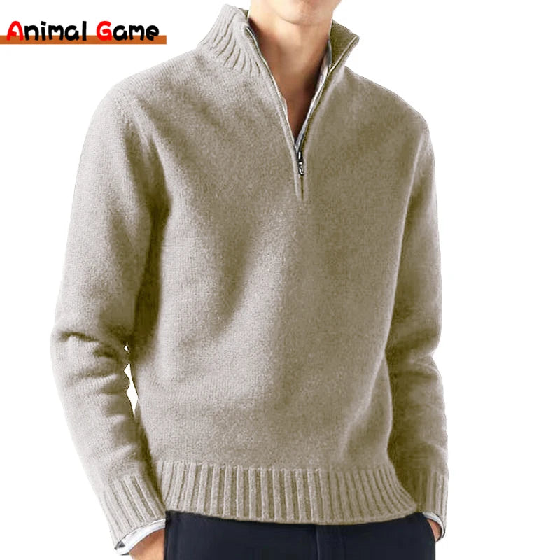 Men’s Half-Zip Knit Sweater – Casual & Warm Pullover